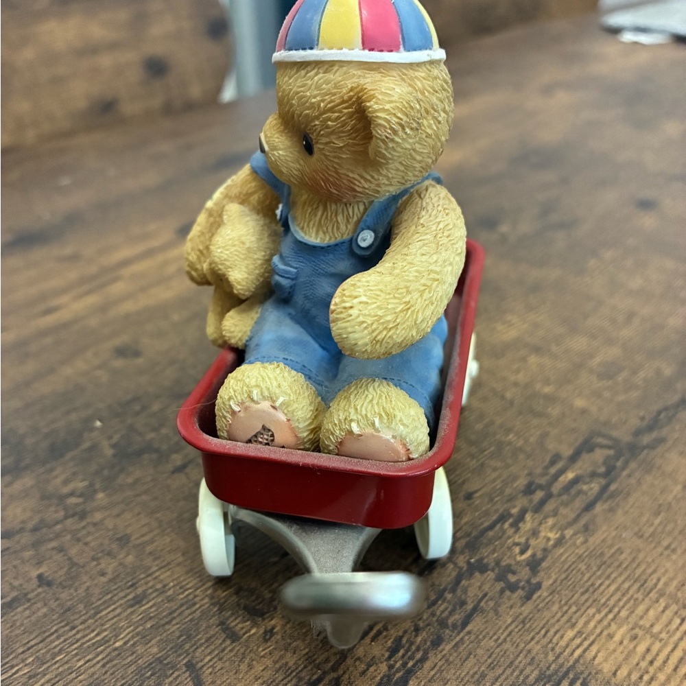 Cherished Teddies "America's Promise" Radio Flyer figurine - Picture 5 of 7
